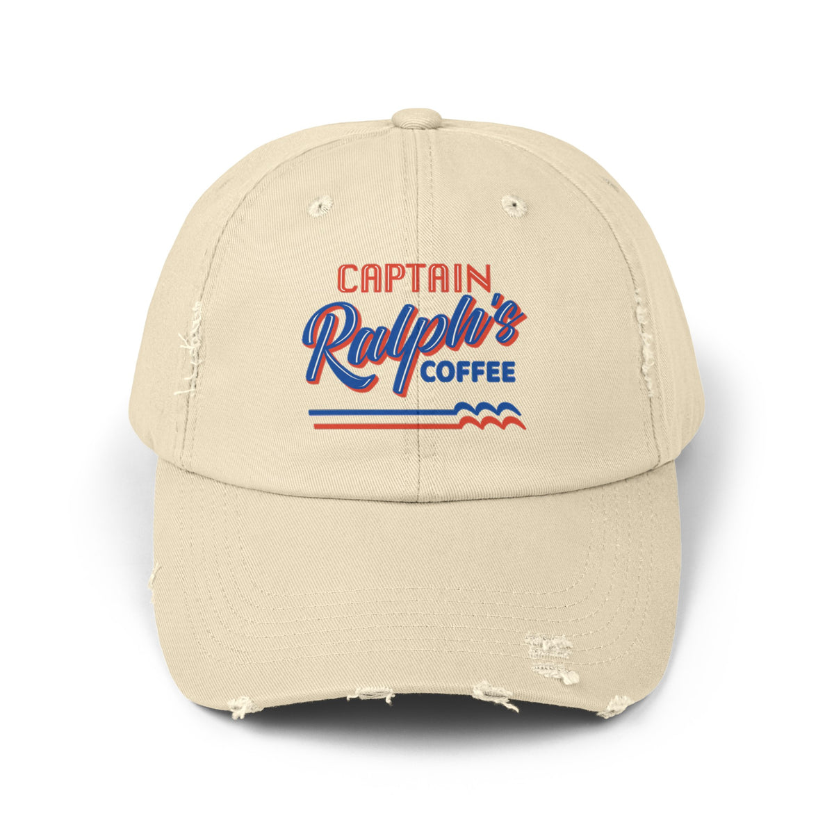 Captain Ralph's Coffee - Waves - Unisex Distressed Cap